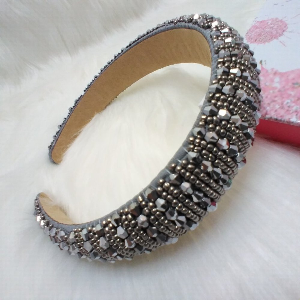 Crystal Headband Rhinestone Silver Hair Accessories